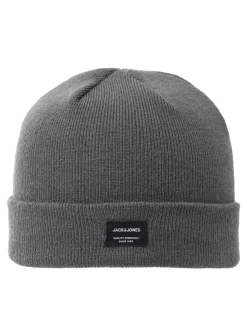 Jack & Jones Junior Lasten Pipo, JACDNA BEANIE Vaaleanharmaa