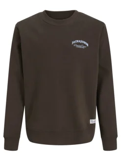 Jack and jones junior college, JJEBRANDES RELAXED SWEATSHIRT JNR Tummanruskea