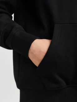 Jack and Jones junior huppari, JJEURBAN EDGE SWEAT HOOD NOOS JNR Musta