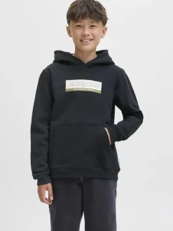 Jack and Jones junior huppari, JORINWOOD BLOCK BRANDING Musta