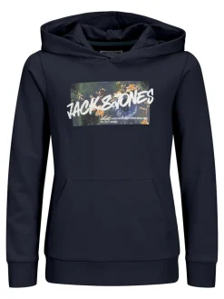 Jack and jones junior huppari, JJHAWAI SHAPE SWEAT HOOD Tummansininen