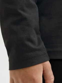 Jack and Jones Junior lasten paita JORBLEECKER MINIMAL TEE LS CREW NECK JNR, musta