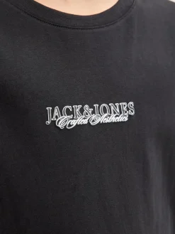 Jack and Jones Junior lasten paita JORBLEECKER MINIMAL TEE LS CREW NECK JNR, musta