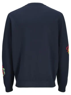 Jack and Jones Junior lasten neule JORHOLIDAY KNIT CREW NECK JNR, sininen kuosi
