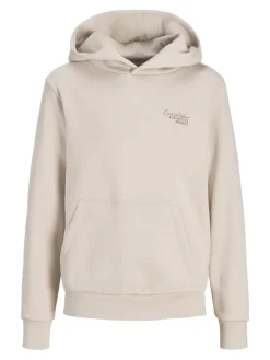 Jack and Jones Junior lasten huppari JJROAR SWEAT HOOD JNR, beige