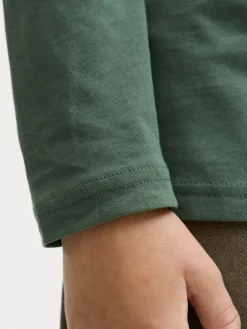 Jack and Jones Junior lasten paita JORBLEECKER MINIMAL TEE LS CREW NECK JNR, vihreä