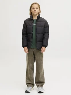 Jack and Jones Junior lasten paita JORBLEECKER MINIMAL TEE LS CREW NECK JNR, vihreä