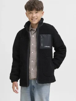 Jack and jones junior teddytakki, JJESOHO TEDDY JACKET JNR Musta