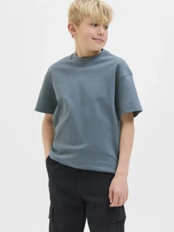 Jack and Jones junior t-paita, JJEURBAN EDGE TEE SS O-NECK NOOS JNR Tumma Turkoosi