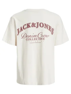 Jack and jones junior t-paita, JJEBRANDES RELAXED TEE SS NOOS JNR Luonnonvalkoinen