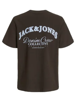 Jack and jones junior t-paita, JJEBRANDES RELAXED TEE SS NOOS JNR Tummanruskea