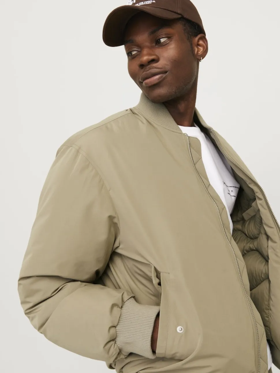 Jack and Jones miesten bombertakki, JCOKINETIC SOFT UTILITY BOMBER LN Honey Gold