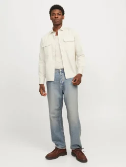 Jack and Jones miesten farkkupaita, JJETRAVIS SHIRT LS Moonbeam
