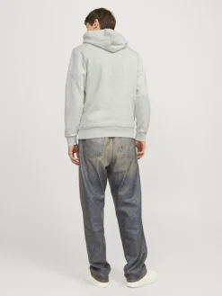Jack and Jones Miesten Huppari, JJELOGO SWEAT HOODIE NOOS White