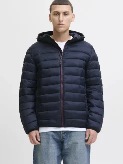 Jack and Jones miesten takki JJEBRADLEY LIGHT PUFFER HOOD NOOS, Sky Captain