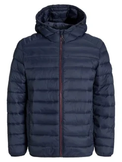 Jack and Jones miesten takki JJEBRADLEY LIGHT PUFFER HOOD NOOS, Sky Captain