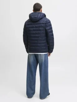 Jack and Jones miesten takki JJEBRADLEY LIGHT PUFFER HOOD NOOS, Sky Captain