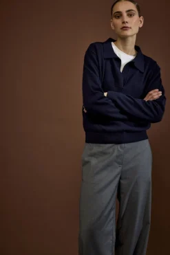 JcSophie naisten neulepusero Kolkata sweater, tummansininen