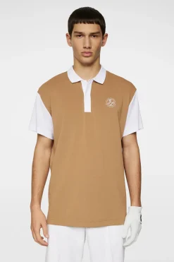 J.Lindeberg miesten pikeepaita, CLUB HOUSE LOOSE FIT POLO GOLF Beige