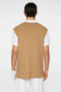 J.Lindeberg miesten pikeepaita, CLUB HOUSE LOOSE FIT POLO GOLF Beige