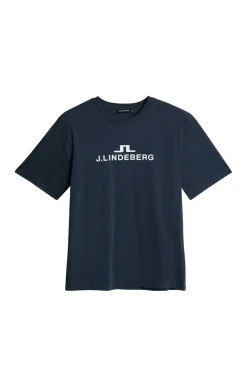 J.Lindeberg miesten t-paita, K M LOGO T-SHIRT Tummansininen