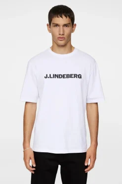 J.Lindeberg miesten t-paita, PARCY LOGO TEE Valkoinen
