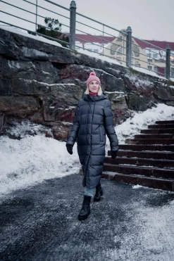 Joutsen, Naisten Untuvatakki, Blanka Pitkä Untuvatakki 121cm Hiilenmusta