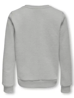 Kids Only lasten college, KOGLENA LS AVANT GARDEN O-NECK Vaaleanharmaa