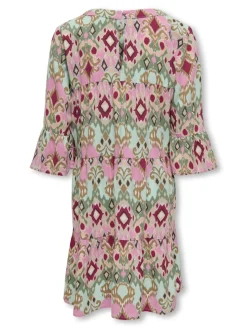 Kids Only lasten mekko, KOGGLOW LIFE ALBERTE 3/4 DRESS AOP Monivärinen Kuosi