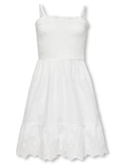Kids Only lasten mekko, KOGLOU LIFE EMB SMOCK DRESS Valkoinen