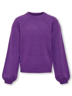 Kids Only Lasten neulepusero, KOGLESLY KINGS LS PULLOVER Liila Kuosi