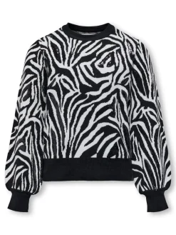 Kids Only lasten pusero, KOGSAIDY LS GLITTER O-NECK Musta Kuosi