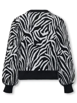 Kids Only lasten pusero, KOGSAIDY LS GLITTER O-NECK Musta Kuosi