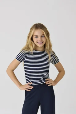 Kids Only Lasten T-paita, KOGNELLA STRIPED SS O-NECK TOP Raidallinen Sininen