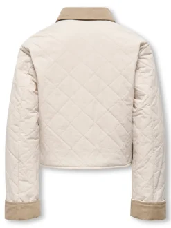 Kids Only lasten välikausitakki Kogrosalina Quilted Mix Jacket, luonnonvalkoinen