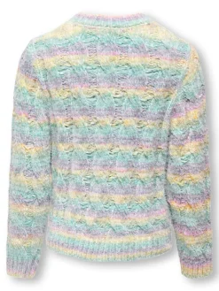 Kids Only neule, KOGJOLIE LS STRUCTURE O-NECK KNIT Monivärinen Kuosi