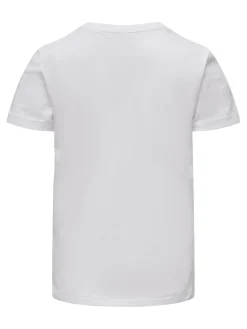 Kids Only t-paita, KOGPHILINE REG SS PRINT TOP BOX Valkoinen