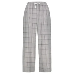 Klement naisten pyjamahousut Kia ruutuhousu, beige ruutu