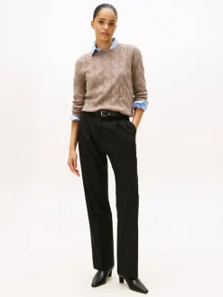 K-SOFT WOOL CABLE C-NK VAALEA BEIGE