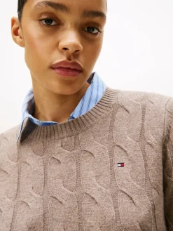 K-SOFT WOOL CABLE C-NK VAALEA BEIGE