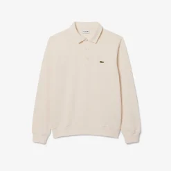 Lacoste miesten collegepaita Classic Fit Polo Collar Ribbed Sweater, luonnonvalkoinen