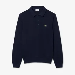 Lacoste miesten collegepaita Classic Fit Polo Collar Ribbed Sweater, tummansininen