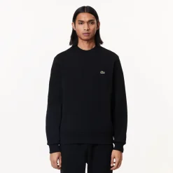 Lacoste Miesten Collegepaita, BRUSHED COTTON FLEEX JOGGER SWEATSHIRT Musta