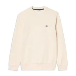 Lacoste Miesten Collegepaita, BRUSHED COTTON FLEEX JOGGER SWEATSHIRT Luonnonvalkoinen
