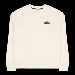 Lacoste Miesten Collegepaita, BRUSHED COTTON FLEEX JOGGER SWEATSHIRT Luonnonvalkoinen