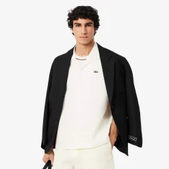 Lacoste miesten kauluspaita, SHORT SLEEVED CASUAL SHIRT Valkoinen