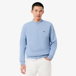 Lacoste miesten neulepusero Brushed Cotton Fleex Jogger Sweatshirt, vaaleansininen