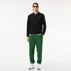 Lacoste Miesten Pikeepaita, LONG SLEEVED COTTON POLO Musta