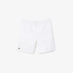 Lacoste miesten shortsit Light Weight Diamond Taffeta Shorts, valkoinen