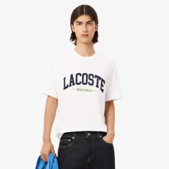 Lacoste miesten t-paita, LACOSTE BIG LOGO Valkoinen